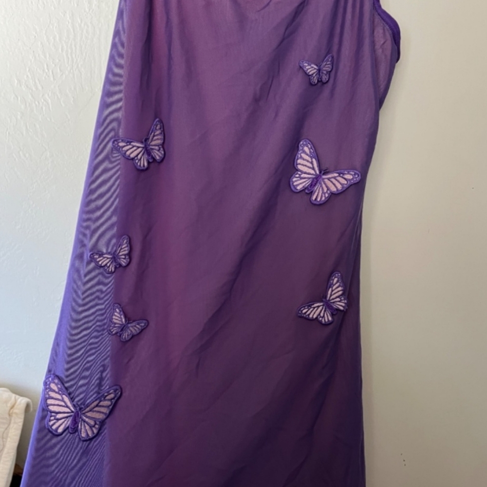 🦋 Dolls Kill × Horoscopez Purple 3D Butterfly Applique Dress (L)🦋 EUC! Worn 1× - Picture 4 of 10